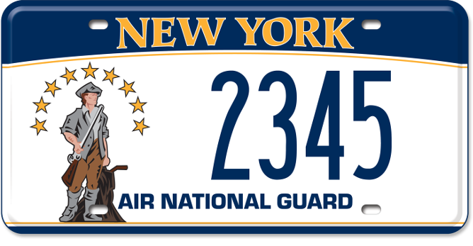 Image of the Air National Guard license plate.