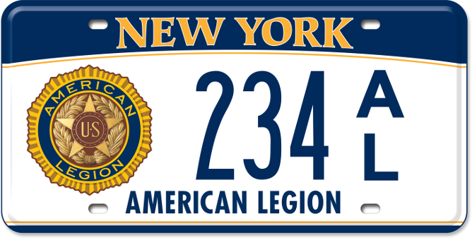 Image of the American Legion license plate.