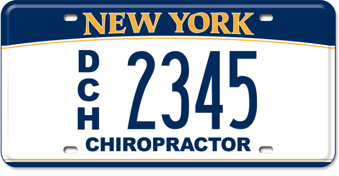 Image of the Chiropractor DCH license plate.