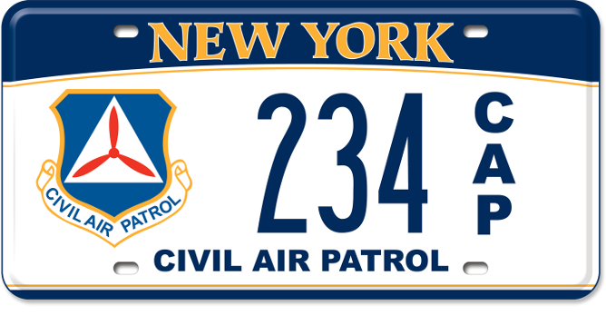 Image of the Civil Air Patrol license plate.