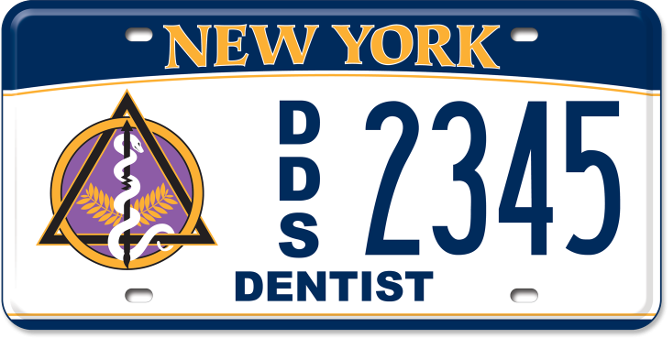 Image of the Doctor of Dental Surgery license plate.
