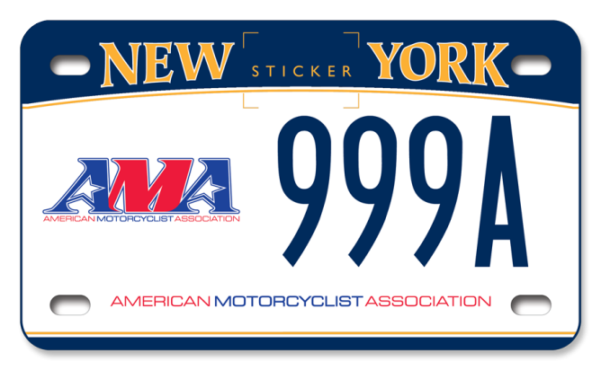 Image of the American Motorcyclist Association (Motorcycle) license plate.