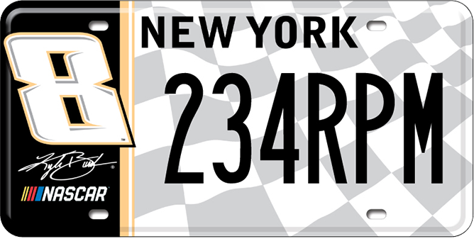 Image of the #8 Kyle Busch license plate.
