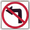 no left turn: left turn arrow crossed out.