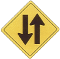 two way traffic: down arrow and up arrow