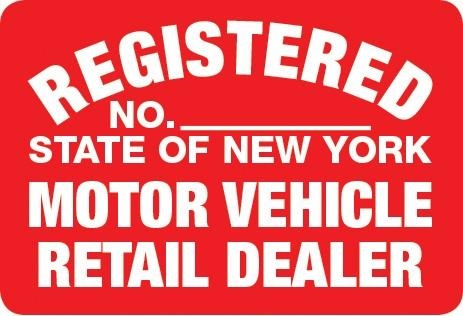 registered dealership sign