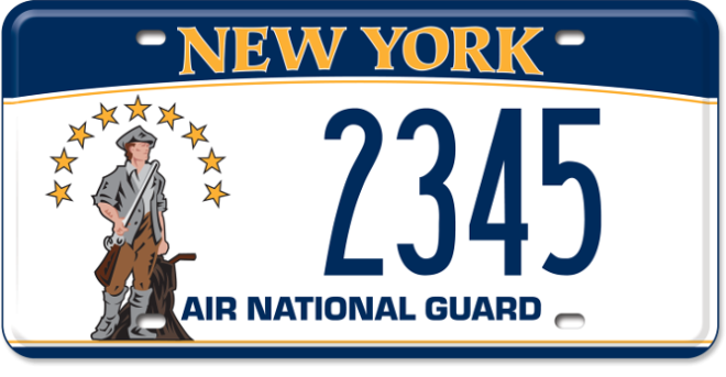 Air National Guard vehicle license plate