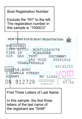 Sample Boat Registration