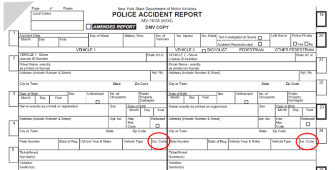 Sample Police Accident Report