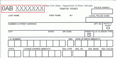 sample ticket - ticket number