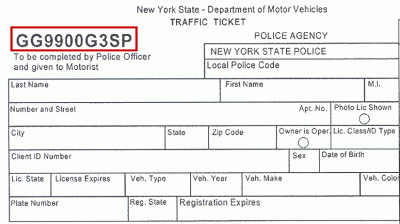 sample ticket - ticket number