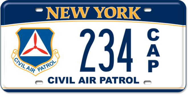 Civil Air Patrol custom vehicle license plate.