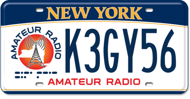 Ham Radio Operator custom vehicle license plate.