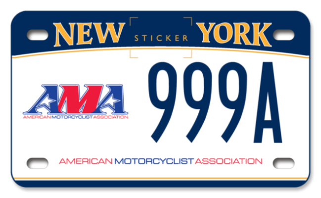 American Motorcyclist Association motorcycle license plate